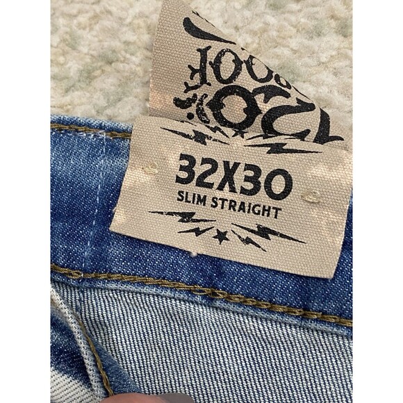 NWT NEW Moon Shine Spirit Jeans Men's 32x30 120 Proof Slim Straight Light Wash - Picture 9 of 11